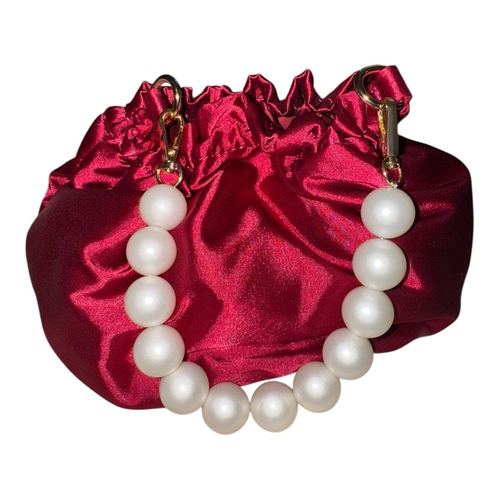 Anthropologie pearl scrunch mini bag